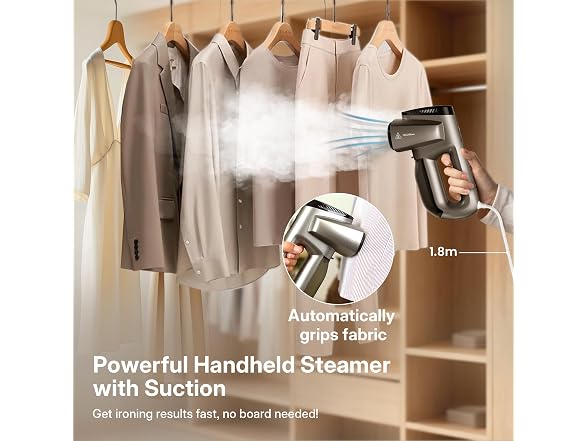 GKJ Handheld Garment Steamer 2-in-1 118ml
