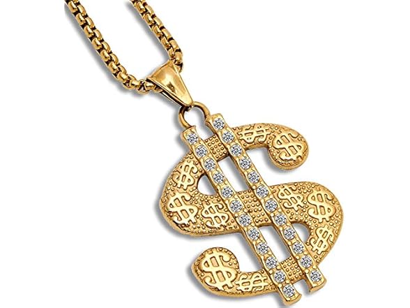 HUITIAN INTL Dollar sign necklace