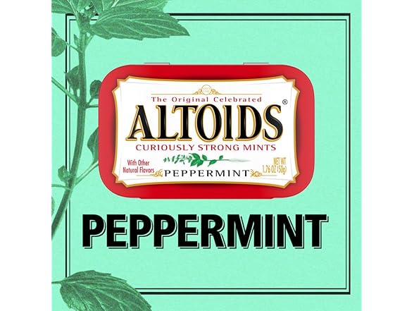 ALTOIDS Classic Peppermint Breath Mints, 1.76 oz Tin