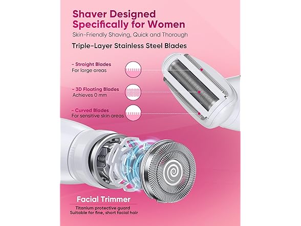 ANYLIV 3in1 Bikini Trimmer Waterproof White