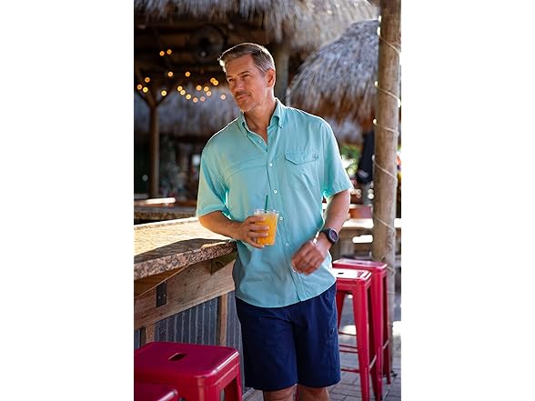 HUK Mens Tide Point Short Sleeve