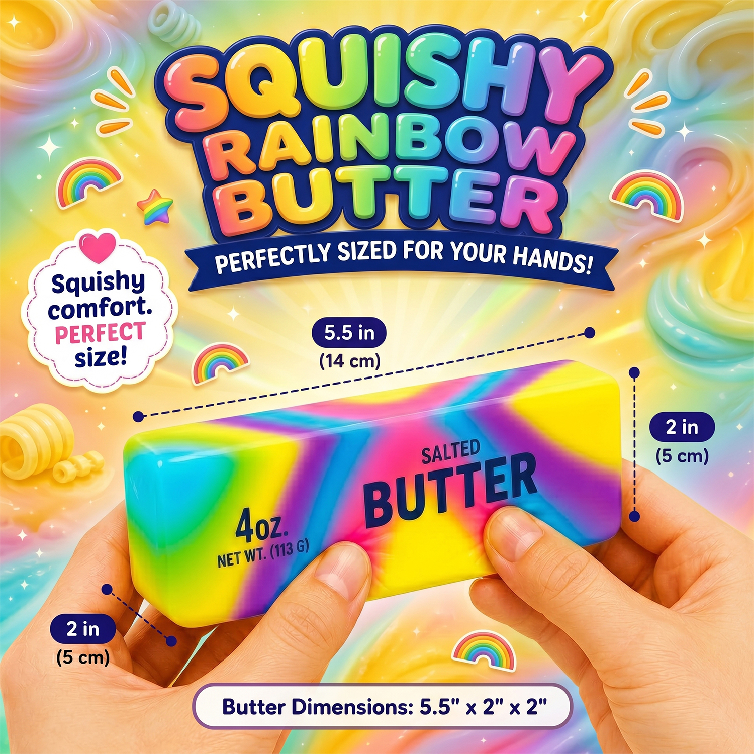 Twilight Squishy Sensory Toys Butter Rainbow - Your Choice - Gallery 13