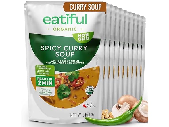 EATIFUL Curry Soup 14Ounce Pack of 10
