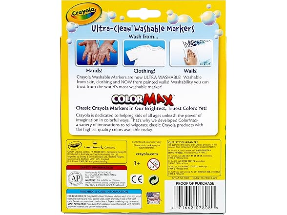 Crayola Washable Markers, Broad Point