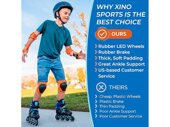 Xino Sports Kids' Adjustable Inline Skates