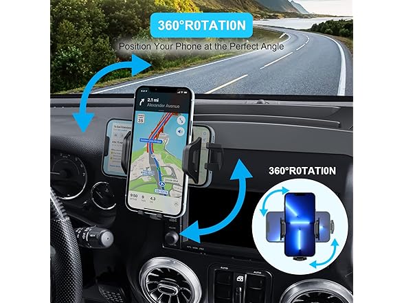 Upgraded Phone Mount for Jeep Wrangler