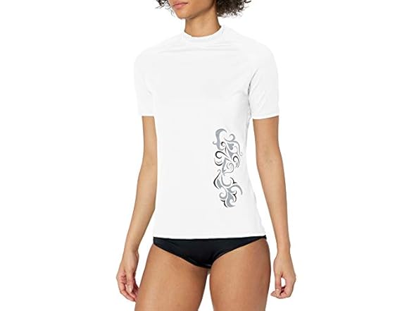 Kanu Surf Women's Breeze White Rashguard (XL)