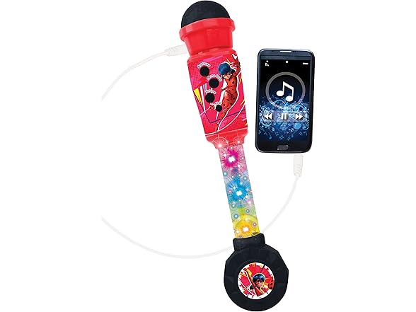 LEXiBOOK Miraculous, Lighting Microphone for Children