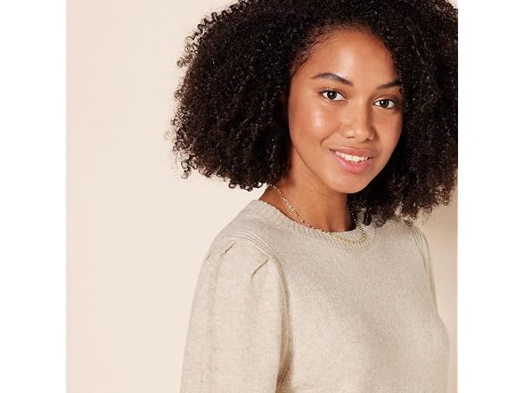 Amazon Essentials Women Soft Touch Pleated Sweater