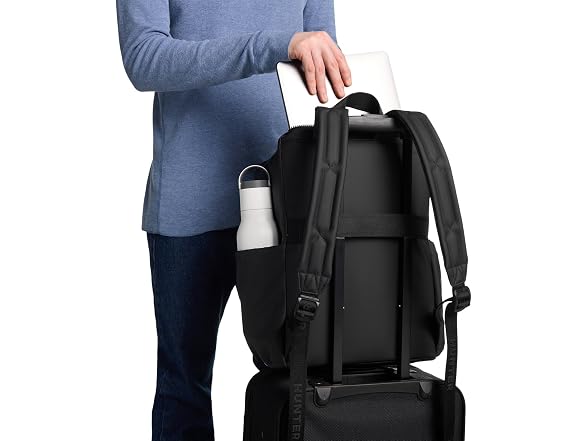 Hunter Top Clip Backpack, Smooth Black, Large