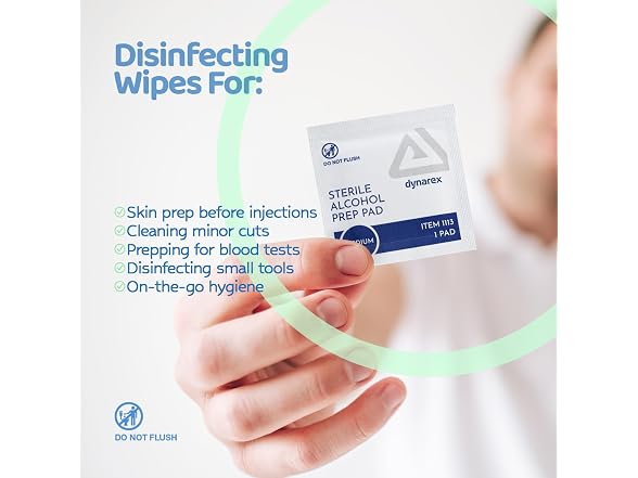 Dynarex Sterile Isopropyl Alcohol Prep Pads 2400ct