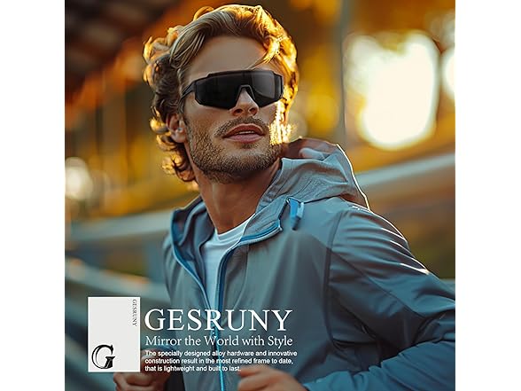 gesruny Polarized Sport Sunglasses Unisex