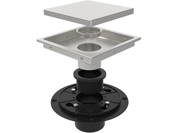 ELLO&ALLO 6 Inch Square Shower Drain Floor Drain