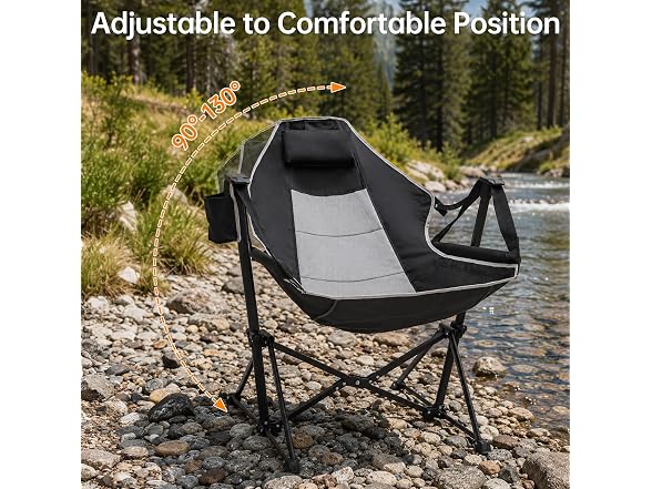 Aohanoi Grey/Black Hammock Camping Chair