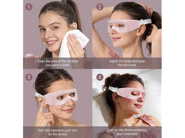 Amifiy Red Light Therapy Eye Mask Pink
