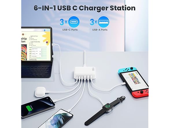 108W USB C Charger Block Station - Gallery 3