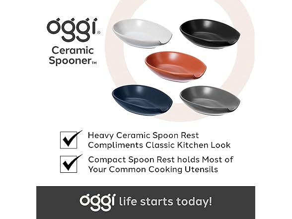 OGGI Spooner Ceramic Spoon Rest