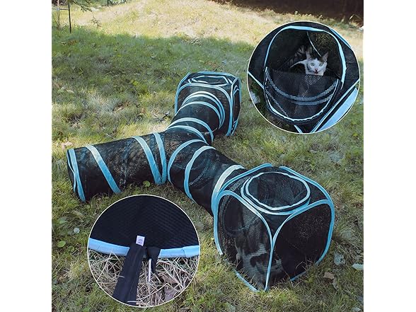 INTURN Cat Tent w/Tunnel, 2-Cube