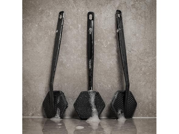 TOOLETRIES Silicone Back Scrubber for Shower, Body Brush - Charcoal
