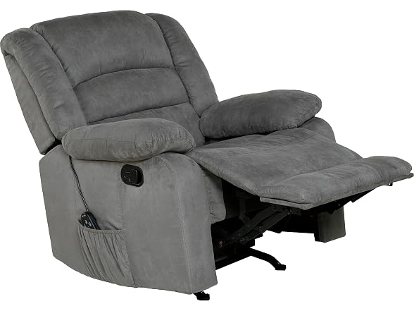 Relaxzen Massaging Rocker Recliner, Gray
