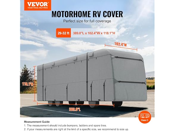 VEVOR Travel 18-20 ft RV Cover