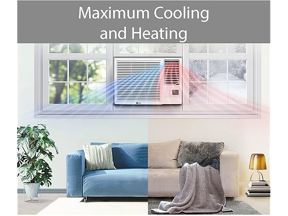 LG 23,000 BTU / 12,000 BTU Window AC | LW2423HR