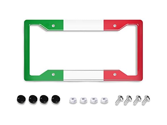 Personalized License Plate Frame Italy Flag