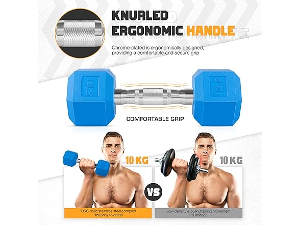 Portzon Rubber Dumbbell