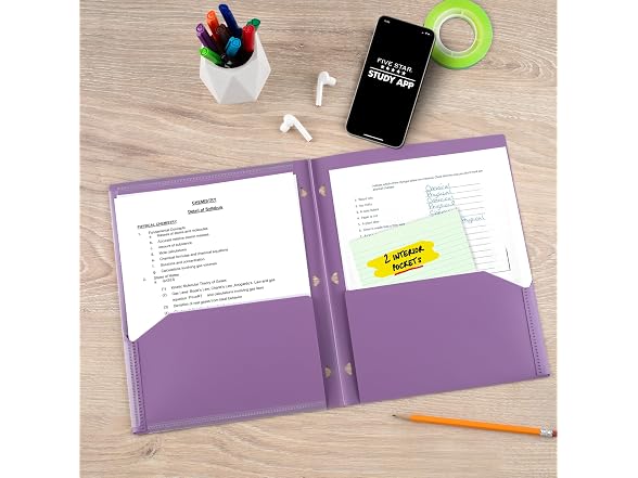 Five Star 2-Pocket Folder + Study App
