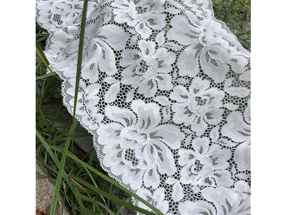 Olive Lace 9.5 Inches Wide Stretchy Lace