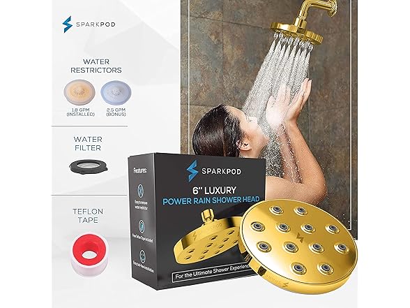 High Pressure Rain Shower Head 1.8GPM