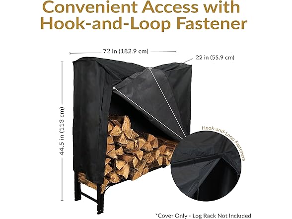 Sunnydaze 6-Foot Firewood Log Rack Cover