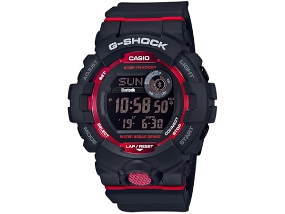 Casio G-Shock Move GBD800-1 | Black Sport Watch | Shock Resistant | 200M WR | Step Counter | Bluetooth Connectivity | Training Features (Open Box)