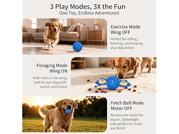 Interactive Vibrating Dog Ball Toy with