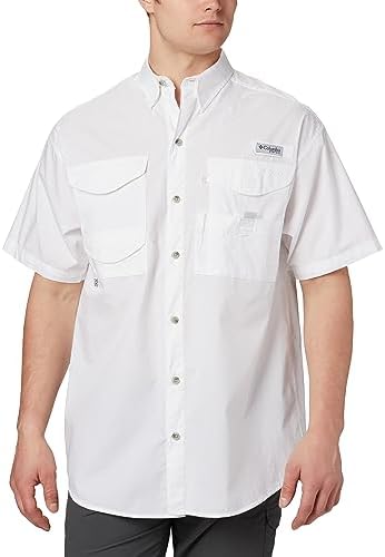 Columbia Men's Bonehead Short Sleeve Shirt,White,X-Large