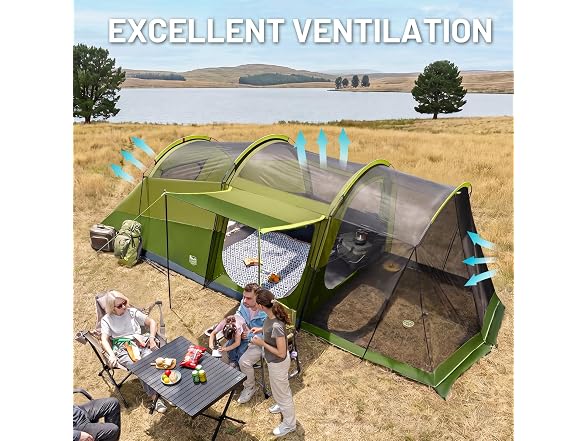 TIMBER RIDGE Green 8 Person Camping Tent 
