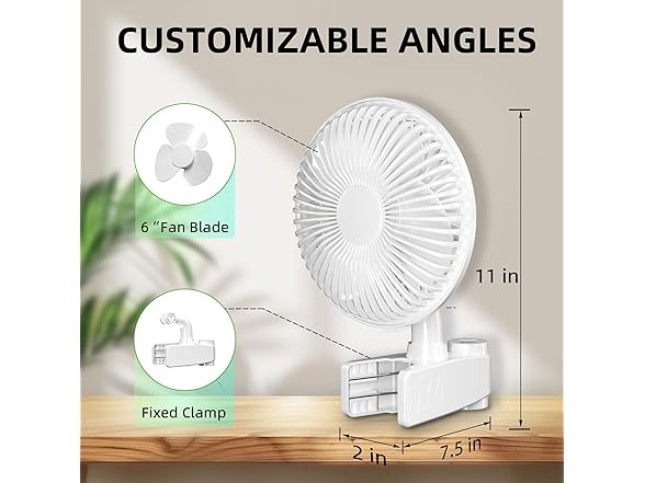 2-Pack Simple Deluxe 6-Inch Clip Fan
