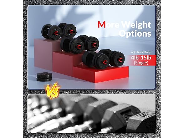Fitvids LB 4-in-1 Portable Changeable Dumbbell Set