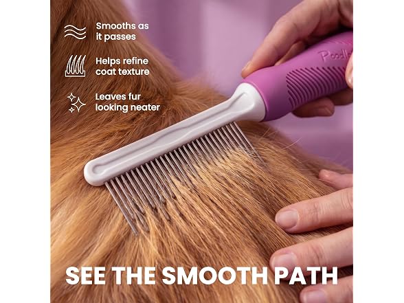 Poodle Pet Detangling Pet Comb with Long & S