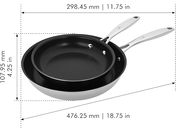 HENCKELS Clad Impulse 2-pc Nonstick Pan Set
