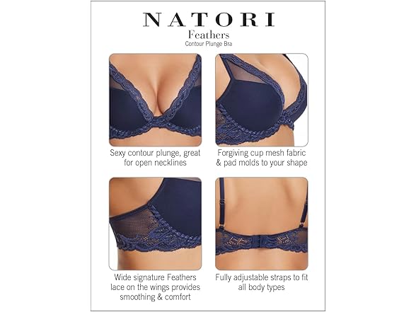 Natori Women's Feathers Contour Plunge Bra