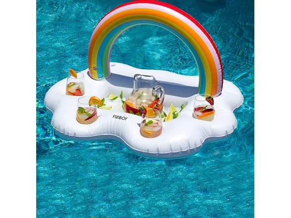 FUNBOY Giant Inflatable Rainbow Cloud Float
