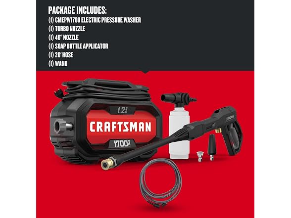 CRAFTSMAN CMEPW1700 - 1,700 MAX PSI Pressure Washer