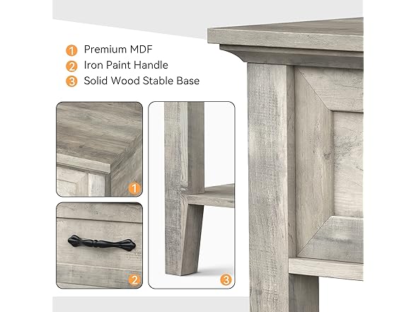 coucheta Grey Nightstand 2 Pack