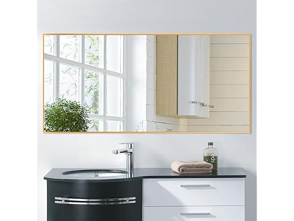 GlasFlength 71"x34" Gold Mirror