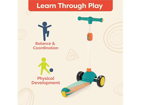 B. toys – Wood Kids Scooter – Adjustable