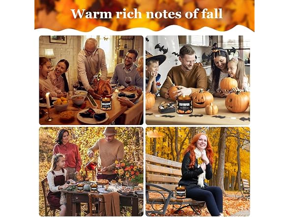 keliperry Fall Candles Set of 6