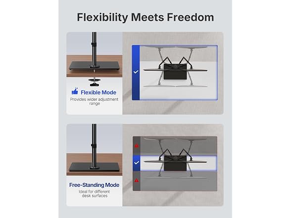 HUANUO Free Standing Dual Monitor Stand