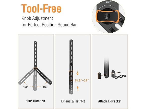 ELIVED Soundbar Mount | Up to 15LB