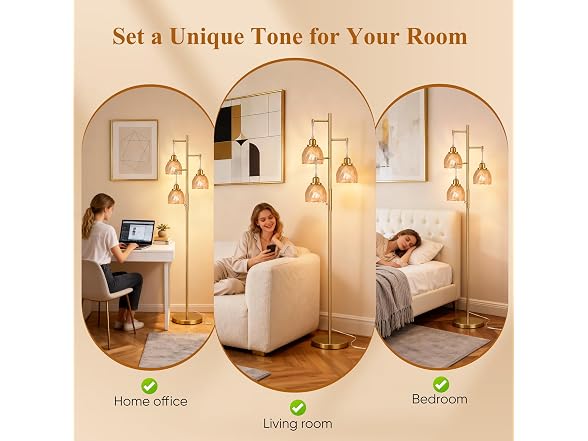 ROTTOGOON 3 Light Floor Lamps